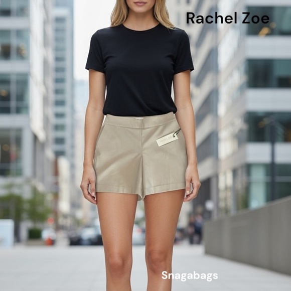 PAIGE Pants - Rachel Zoe NWT  High Waist Cream Shorts Size 10